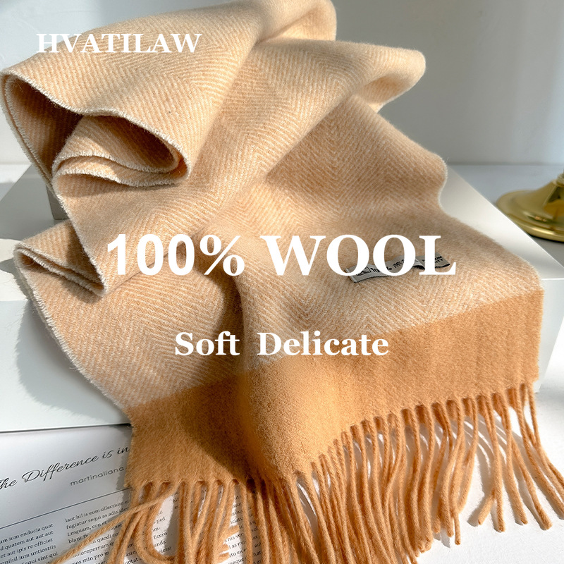 Wool Scarf Men - 100% 순수 울 스카프 여성 남성