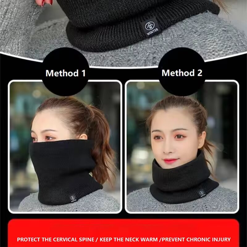 겨울용 따뜻한 니트 넥 스카프 (여성용, 남성용) 플러 - Wool Scarf Men 리뷰 및 가격