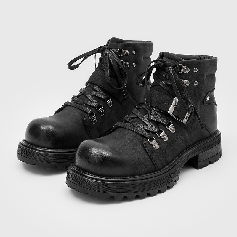 브랜드 남성 가죽 부츠 오토바이 스노우 카우보이 플랫  - Waterproof Winter Boot 리뷰 및 가격