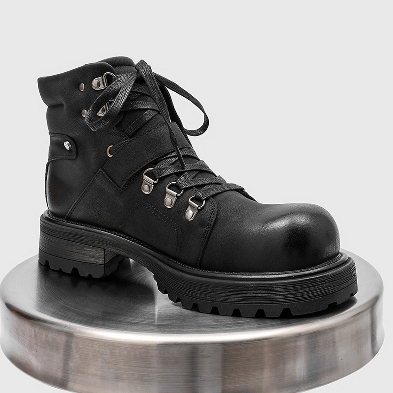 브랜드 남성 가죽 부츠 오토바이 스노우 카우보이 플랫  - Waterproof Winter Boot 리뷰 및 가격