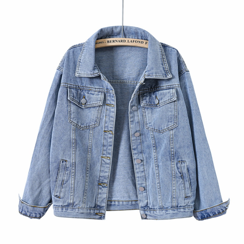 솔리드 짧은 여성 데님 코트 봄 가을 여성 느슨한 청바 - Down Jacket Packable 리뷰 및 가격