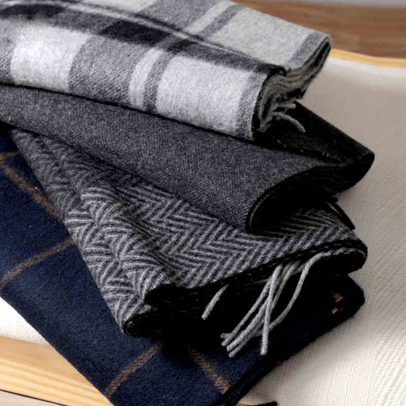 파시미나 스카프 남자 겨울 스트립 솔리드 격자 무늬 양 - Wool Scarf Men 리뷰 및 가격